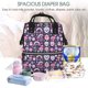 thumbnail image 5 of Fotbe cute Skull rainbow mushroom Mochila Maternidad - Lona de Sarga Impermeable, Mochila de Pañales de Gran Capacidad con Múltiples Bolsillos y Correas Ajustables, 5 of 6