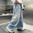 thumbnail image 6 of oqasdz Boys Jeans Straight Leg Denim Pants for Kids Teenagers Fashion for School Streetwear Loose Soft Casual Dailywear, 6 of 6