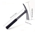 thumbnail image 1 of Mini Pick Mattock with Rubber Grip Handle - 33cm Carbon Steel Gardening Tool for Digging, Cultivating & Prospecting, 1 of 6