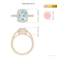 thumbnail image 4 of ANGARA Natural Rectangular Cushion 1.85 ct Aquamarine Halo Engagement Ring in 14K Rose Gold for Women (Size-9x7mm) | March Birthstone, Anniversary, Jewelry Gift for Women | Natural Aquamarine Ring, 4 of 8