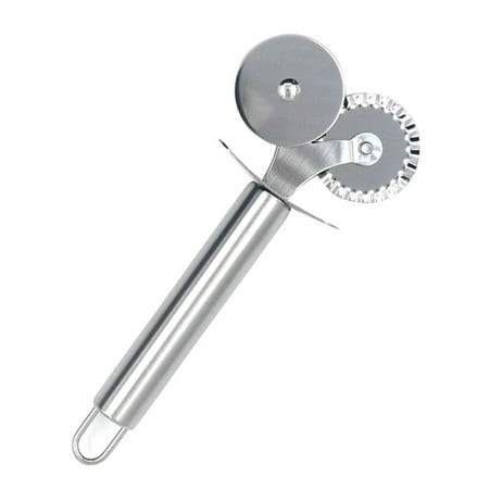

2-in-1 Dual Wheel Pastry Slicer Pastry Slicer Stainless Pancakes and Pies