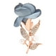 thumbnail image 1 of Broche de cristal, broche para mujer, broche azul para mujer, broche de diamantes de imitación, diseño exquisito, 1 of 9