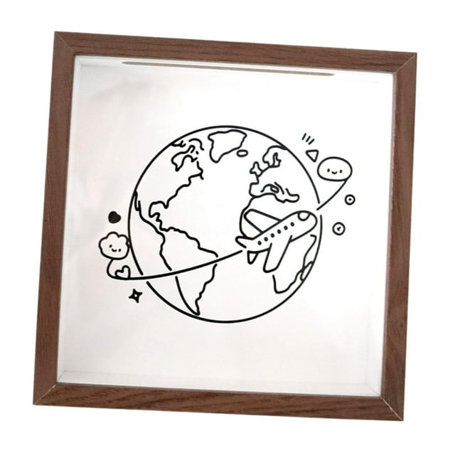 Siruishop Shadow Box Frame Compact Keepsakes Box for Photo Storage Stamps Concert Stub 20cmx20cmx4.5cm