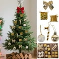 thumbnail image 6 of 24pcs Christmas Tree Bauble Hanging Ornament Set - Kraft Gift Box Packaging, Perfect For Home Holiday Parties, Adorns Christmas Trees & Party Spaces, Gold, 6 of 7