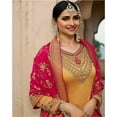 thumbnail image 5 of Indian Salwar Kameez Dress Haldi Ceremony Wear Pakistani Sewn Lengha Suits ( Yellow, XL - 44 ), 5 of 7