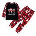 thumbnail image 2 of Odeerbi Christmas Pajamas for Family Holiday Long Sleeve Family Christmas Pajamas Matching Sets Toddler Parent-Child Printed Home Wear Two-Piece Sleepwear Xmas Family Matching PJs Set Red, 2 of 3