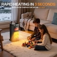 thumbnail image 5 of Space Heaters for Indoor Use, 1500w Portable Electric Heaters for Bedroom, PTC Ceramic Heater with 4 Mode, 12h Timer, 3D Flame Fireplace Heater, Overheat Protection, Safety Heat for Room, Office, 5 of 8