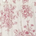thumbnail image 2 of Nelly Red Toile Flowers 100% Cotton Set of 2 Window Valances 15" x 72", 2 of 4