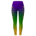 thumbnail image 3 of MKLEKYY Leggings para mujer, leggings de entrenamiento a la moda, pantalones con estampado navideño de bloques de color, leggings suaves y elásticos., 3 of 3