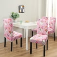 thumbnail image 3 of Halloween Chair Covers Set of 4, Cute Pumpkin Ghost Dining Chair Protectors, Pink Elastic Removable Washable Boo Dining Chair Covers, Suitable for Halloween Kitchen Restaurant Holiday Decor, 3 of 6