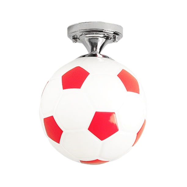 Cateissary Lámpara de techo del Club de fútbol, decoración de dormitorio para niños, luces creativas para decoración de dormitorio de Iluminación y accesorios Rojo