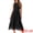 Black, variant on DARING DIVA Eyelet Sleeveless A Line Midi Tank Dress S White