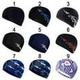 thumbnail image 2 of Flowers Printed Ears Pleated Sports Accessories Swimming Cap Elastic Nylon Turban Long Hair Protect Pool Bathing Hats 8, 2 of 8
