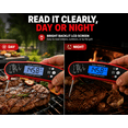 thumbnail image 2 of Meat Thermometer, Instant Read Digital  Food Thermometer with Foldable Probe, IP67 Waterproof Cooking Thermometer for Grilling BBQ Smoker Air Fryer, Red, 2 of 8