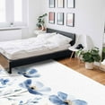 thumbnail image 6 of Area Rugs Indoor Non-Slip Rectangle Rug 4x6 Ft Simple Style Watercolor Retro Blue Floral Lines Rug Rubber Backing Floor Mats Non Shedding Home Decor Carpet for Entryway Living Room, 6 of 8