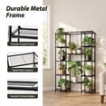 thumbnail image 4 of UNTIMATY 39" x 12" x 62" 7-Tier Black Metal Indoor Outdoor Garden Plant Stand for Potted Plants with Hanging Space, 4 of 11