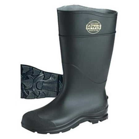 Servus 617-18821-BLM-050 16 in. PVC Safety Boot with Steel Toe, Black