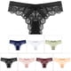 thumbnail image 4 of Bragas Tangas de algodón Íntimos sin costuras Cintura baja Recorte transparente Pajarita Tanga de encaje, 4 of 6