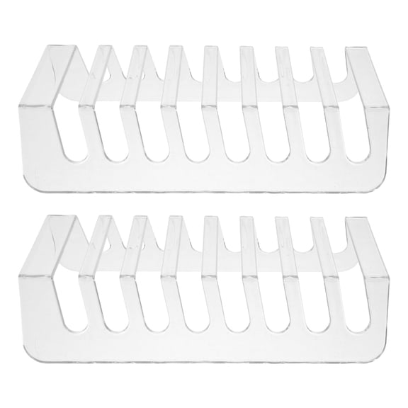 BESTYASH 2-Pack Clear DVD Storage Holder Rack with Artistic Display Stand for Media Collection and Organization