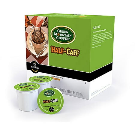 Keurig K-Cups, Green Mountain Half Caff Coffee K-Cups, 18ct - Walmart.com