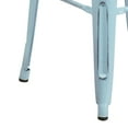 thumbnail image 6 of Merrick Lane Metal 30" Bar Height Stool with Distressed Green Blue Powder Coated Finish and Integrated Floor Glides, 6 of 8