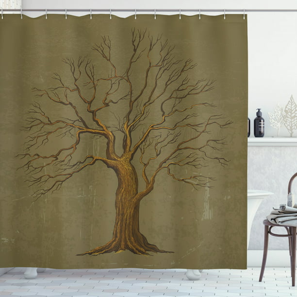 Tree Shower Curtain Ilration Of A, Antique Style Shower Curtains