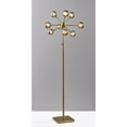 thumbnail image 7 of Adesso Starling 70" 9-Light Dimmable LED Antique Brass Floor Lamp with Smoke Glass Globes, 7 of 7