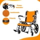 thumbnail image 3 of Silla de Ruedas de Traslado Ligera Plegable con Freno 4x4 naranja, 3 of 10