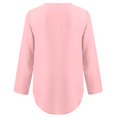 thumbnail image 4 of Hauts d'Été Grande Taille pour Femmes Tunique Décontractée à Fermeture Éclair Manches Roulables Blouse Chemises Blanc Liquidation, 4 of 6