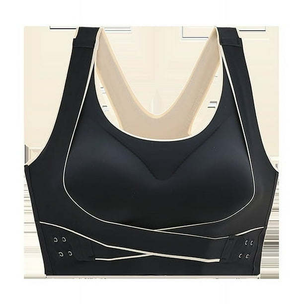 Chaleco deportivo de verano sin costuras, estilo de talla grande, ropa interior para mujer, sujetador pequeño con pecho grande fruncido y pared lateral alta, cubierta para el pecho