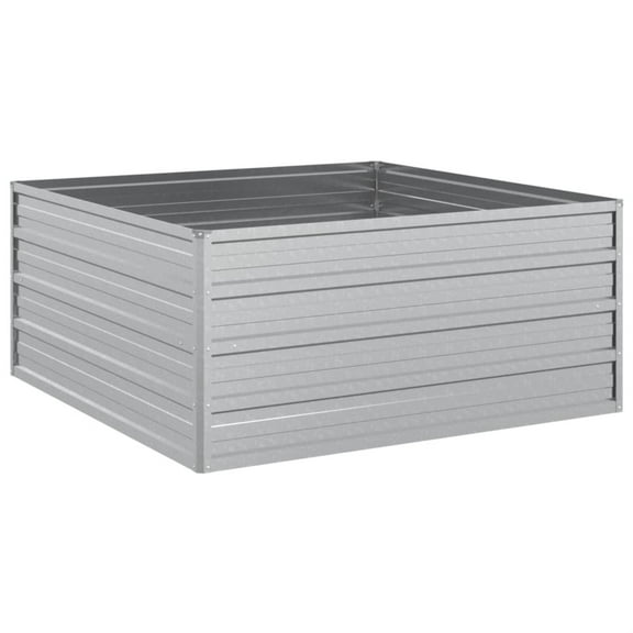 Casafoyer Garden Raised Bed 39.4"x39.4"x17.7" Galvanized Steel Silver