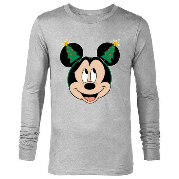 Disney Mickey Mouse Christmas Tree Holiday Headband - Long Sleeve T-Shirt for Men - Customized-Athletic Heather