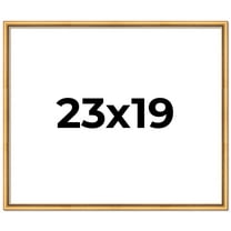 23x19 Frame Beaded Gold Solid Wood Picture Frame | 0.75 Inches Moulding Width | Liscio Oro