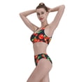 thumbnail image 5 of Pofeuu Tomatoes Print Womens Bathing Suits Modest High Waisted Bikini Sets Cute Halter 2 Piece Swim Suit, 5 of 7