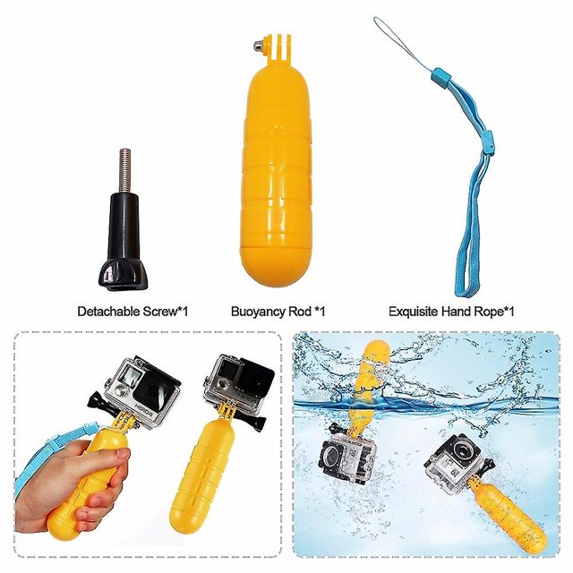 Monopié de mano flotante Montaje de mano Empuñadura Selfie Stick para Gopro Hero 9 8 7 6 5 3+ 3 2 1