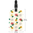 thumbnail image 6 of Square 2Pack PU Leather Pineapple Cruise Luggage Tag with Privacy Cover and Name ID Tag for Travel Handbags Backpacks Luggage Tags, 6 of 6