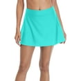 thumbnail image 1 of Women Solid Swim Skirt Build-in Brief Tummy Control Tankini Bottoms, 1 of 7