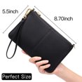 thumbnail image 4 of Sendefn Leather Wristlet Clutch Small Women Crossbody Shoulder Bag Wallet Purses RIFD Card Slots, 4 of 7