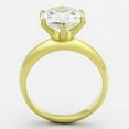 thumbnail image 3 of Bague en Acier Inoxydable avec Grade AAA CZ Transparent pour Femmes Style Pierre Claire TK1408 Taille 8, 3 of 5