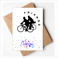 thumbnail image 1 of friends bicycles Welcome Back Greeting Cards Envelopes Blank, 1 of 3