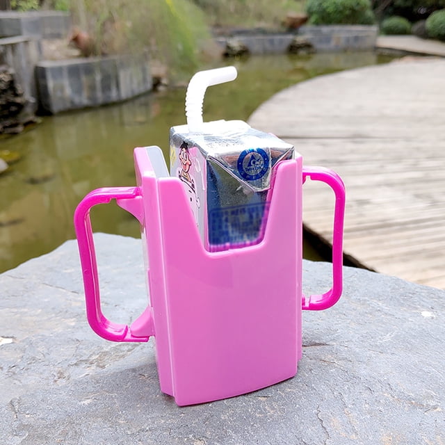 Portavasos infantil, contenedor antiderrames de leche de cartón, portavasos para beber leche para bebés Wmkox8yii hjk5497