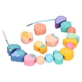 thumbnail image 4 of Peahefy Educational String Beads Toy,Threading Beads Toy,Wooden String Threading Beads Children Toddlers Preschool Educational Early Learning Toy, 4 of 8