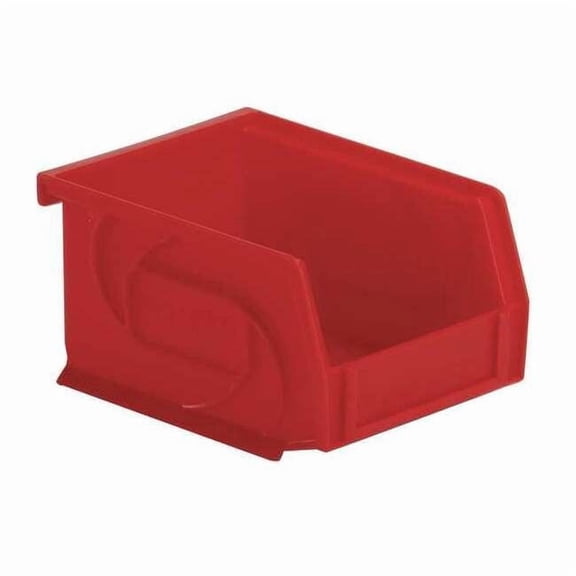 Hang & Stack Storage Bin, Plastic, Red, 3 in H, 4 1/8 in W, 5 3/8 in L