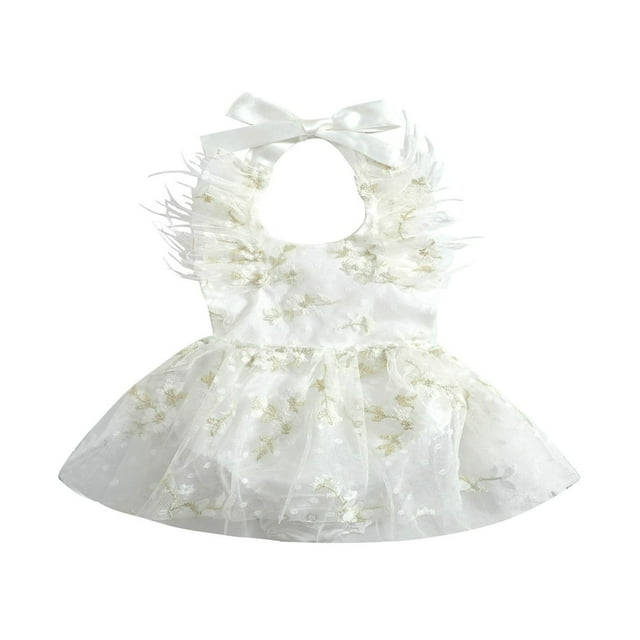 PENGXIANG Filles Combinaison Dentelle Florale Princesse Sans Manches Robeenfant Plus Petites Filles