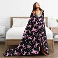 thumbnail image 5 of Kll Fleece Blanket Plush Throw Blanket Breast Cancer Awareness,Soft Fuzzy Cozy Flannel Blanket For Couch Sofa Bed.(40"X30"), 5 of 9