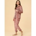 thumbnail image 4 of Conjunto de pijama Allegra K para mujer rojo M, 4 of 6