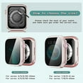 thumbnail image 6 of 2Pack Case for Apple Watch Screen Protector 42mm 46mm 40mm 44mm 41mm 45mm 38mm Series 10 9 8 7 6 5 4 3 SE/2,Soft TPU Screen Protector Film +Full Protection Face Cover Bumper Case for iWatch Cover, 6 of 13