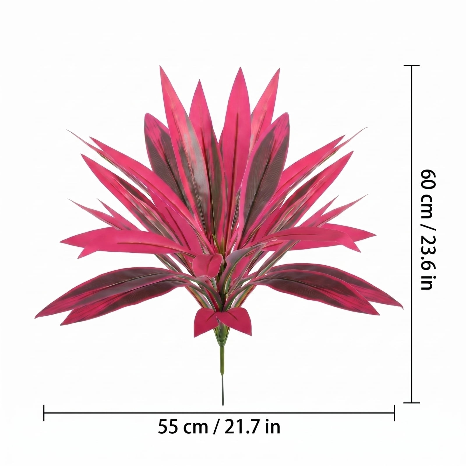 Artificial Red Cordyline Ti Plant, Artificial Ti Plant Faux Tropical, Realistic Red Cordyline Fake Indoor Outdoor Plants, No Maintenance Plants for Home Patio Office Garden Decor,2 PCS