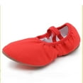 thumbnail image 3 of FRSASU Women's Ballet Shoes for Highly Stretch Canvas Dance Slipper Yoga Shoes for Women Red, 3 of 7