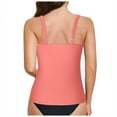 thumbnail image 4 of GEWSEY Tankini Tops for Women Swimwear Top Only Tummy Control Bathing Suit Top No Bottom Pink, S, 4 of 9